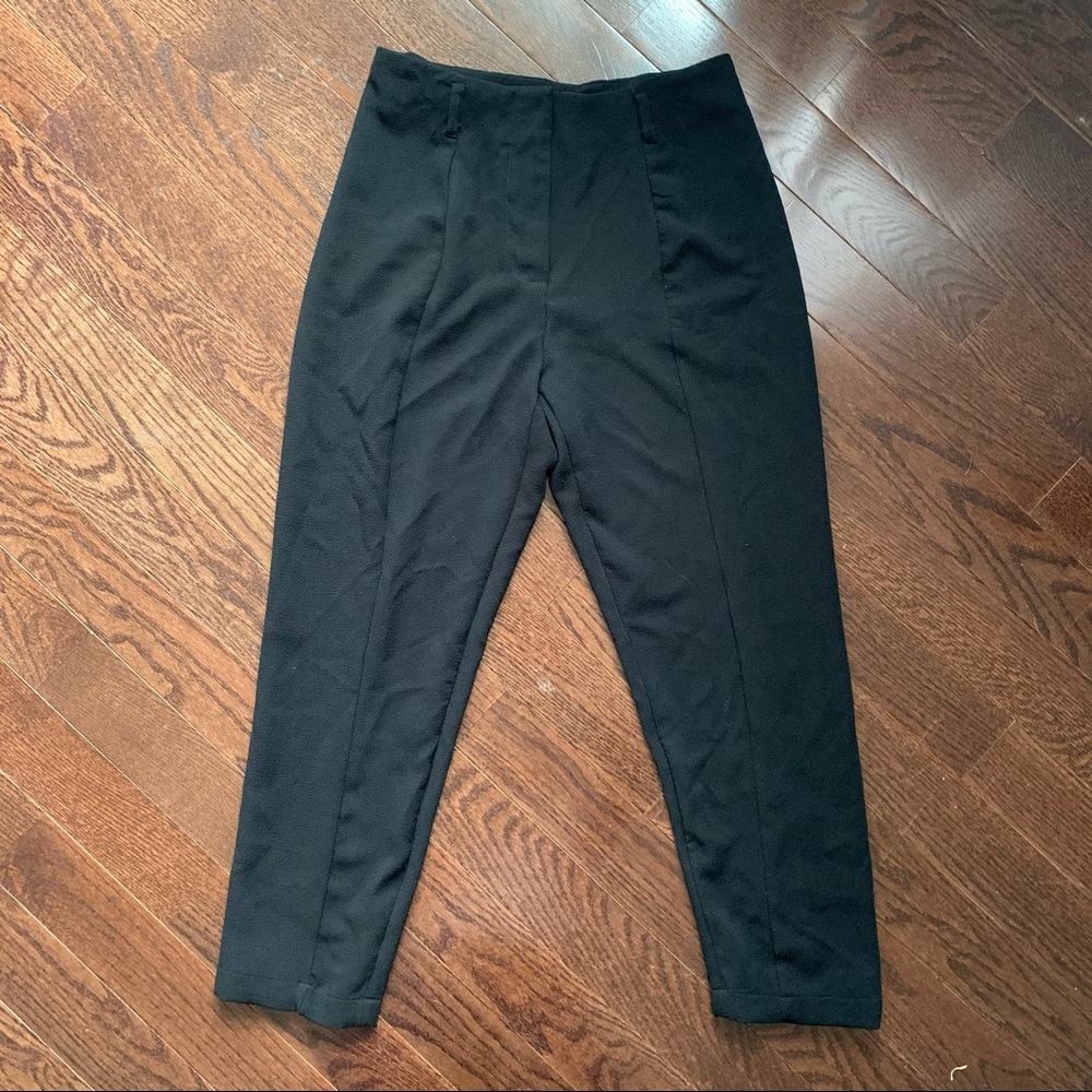 Who What Wear Black Paperbag Pants